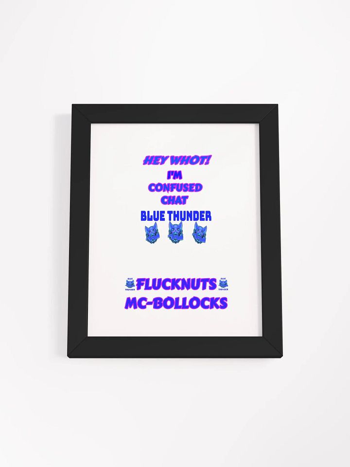 Whimsical Distorted Chat Framed Poster product image (1)