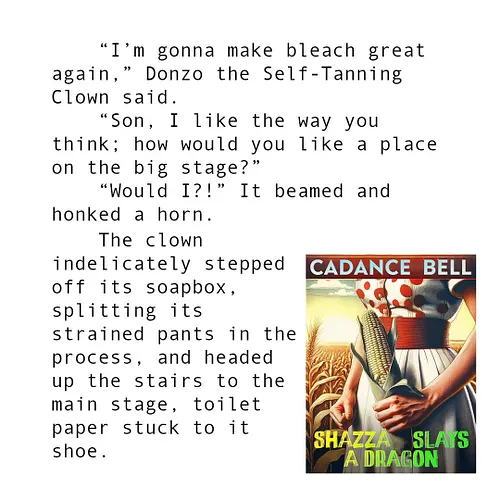 From last Saturday's chapter of Shazza Slays a Dragon. What will my twisted fantasy polemic predict next? A new chapter is av...