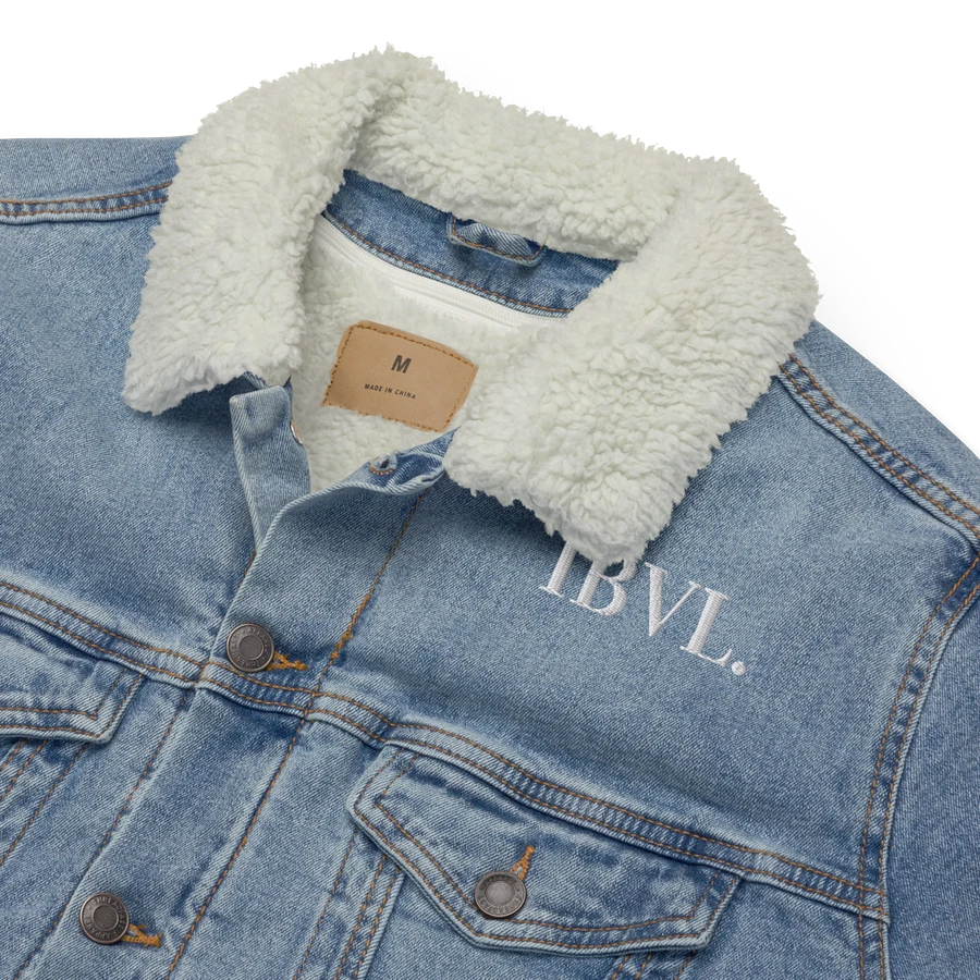 Embroidered IBVL Signature Unisex Sherpa Denim Jacket product image (1)