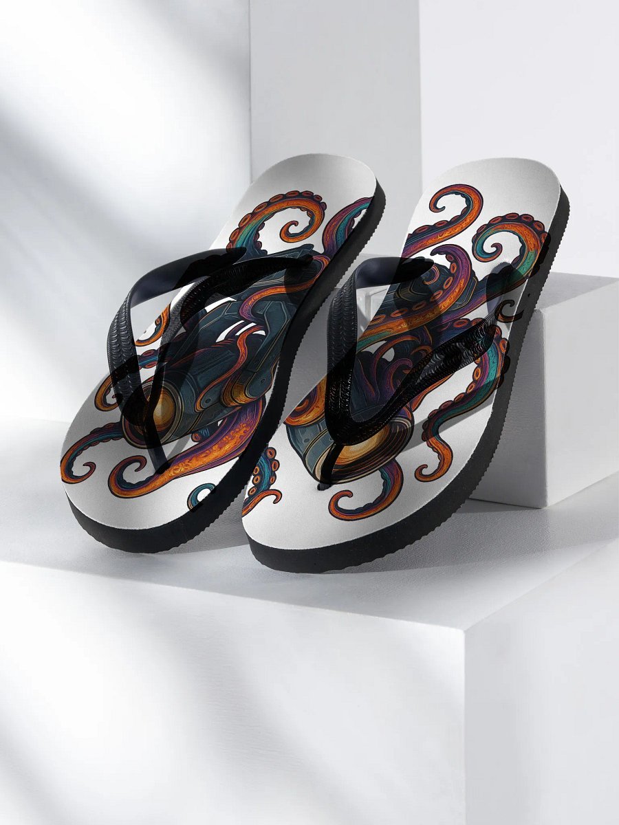Theatrically Jerry: "Moving Head Tentacles" Flip Flops product image (2)