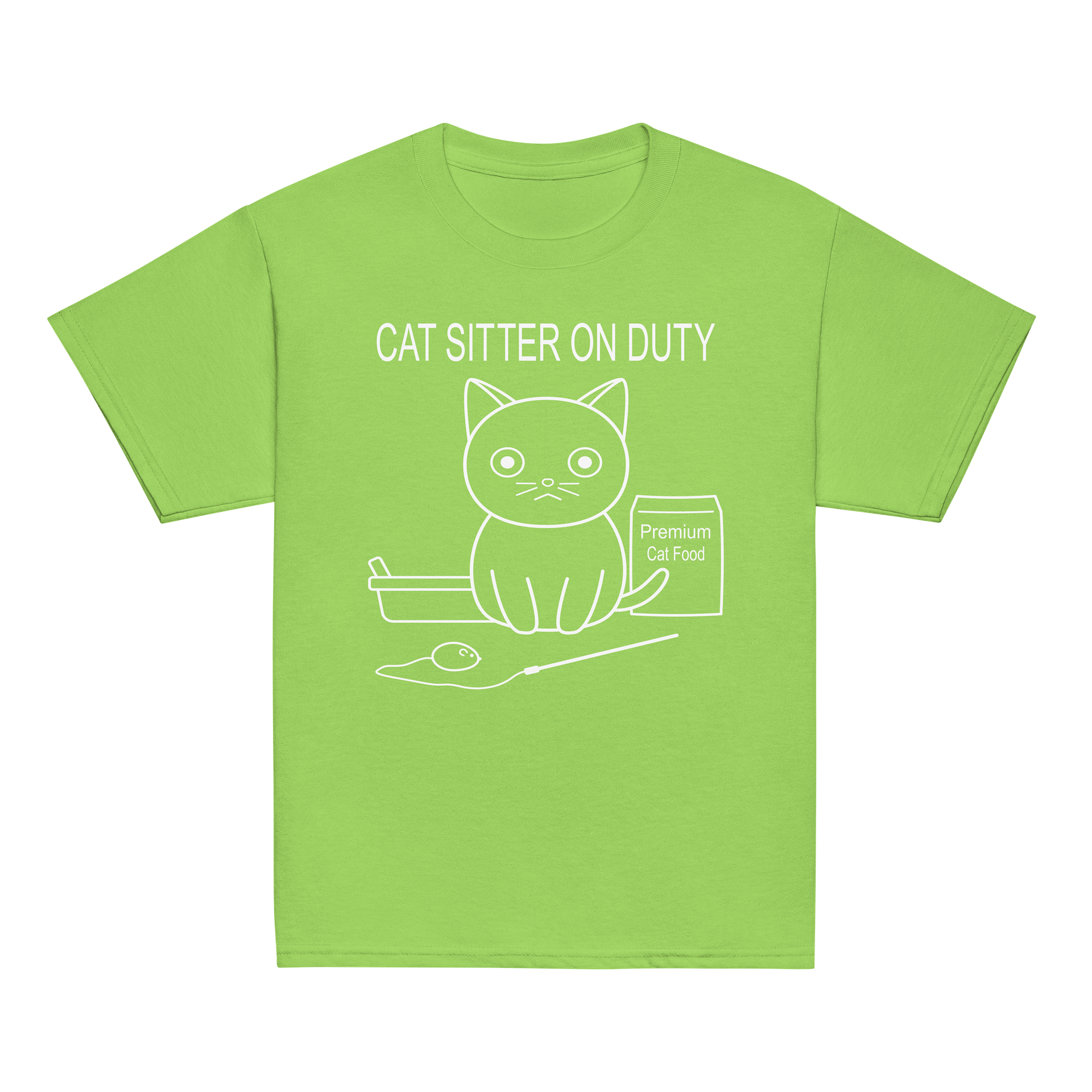 Cat Sitter on Duty - Unisex Youth Heavyweight T-shirt product image (2)