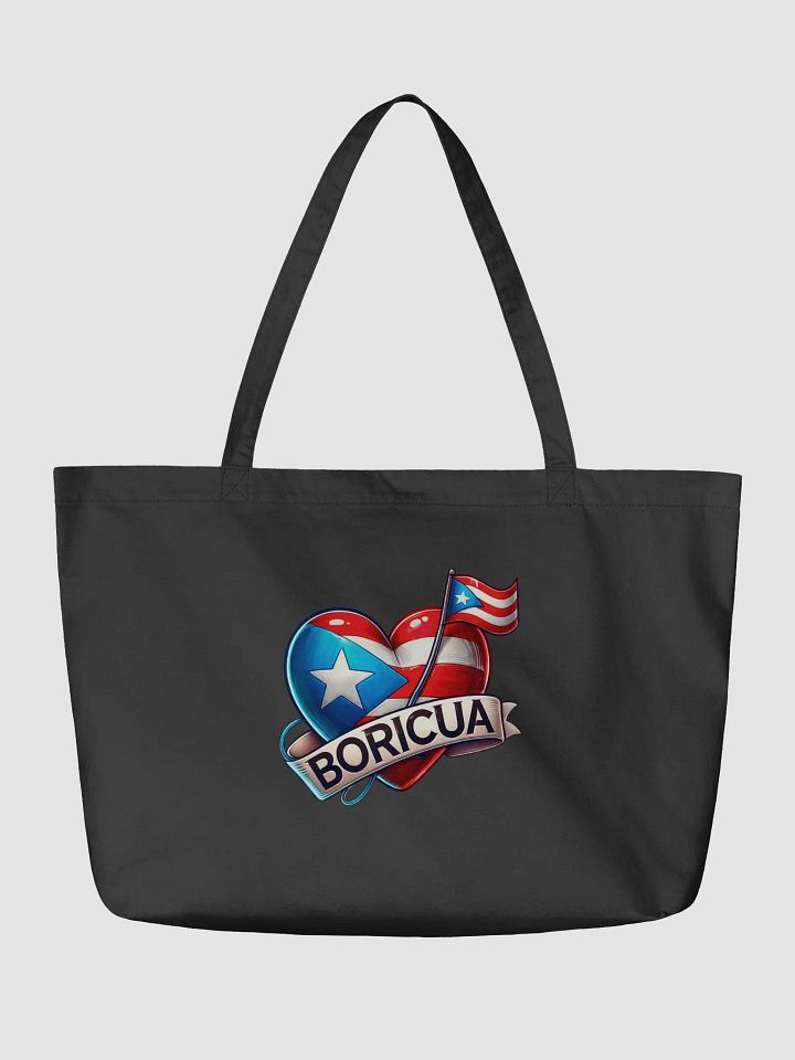 Boricua Heart Organic Tote product image (2)