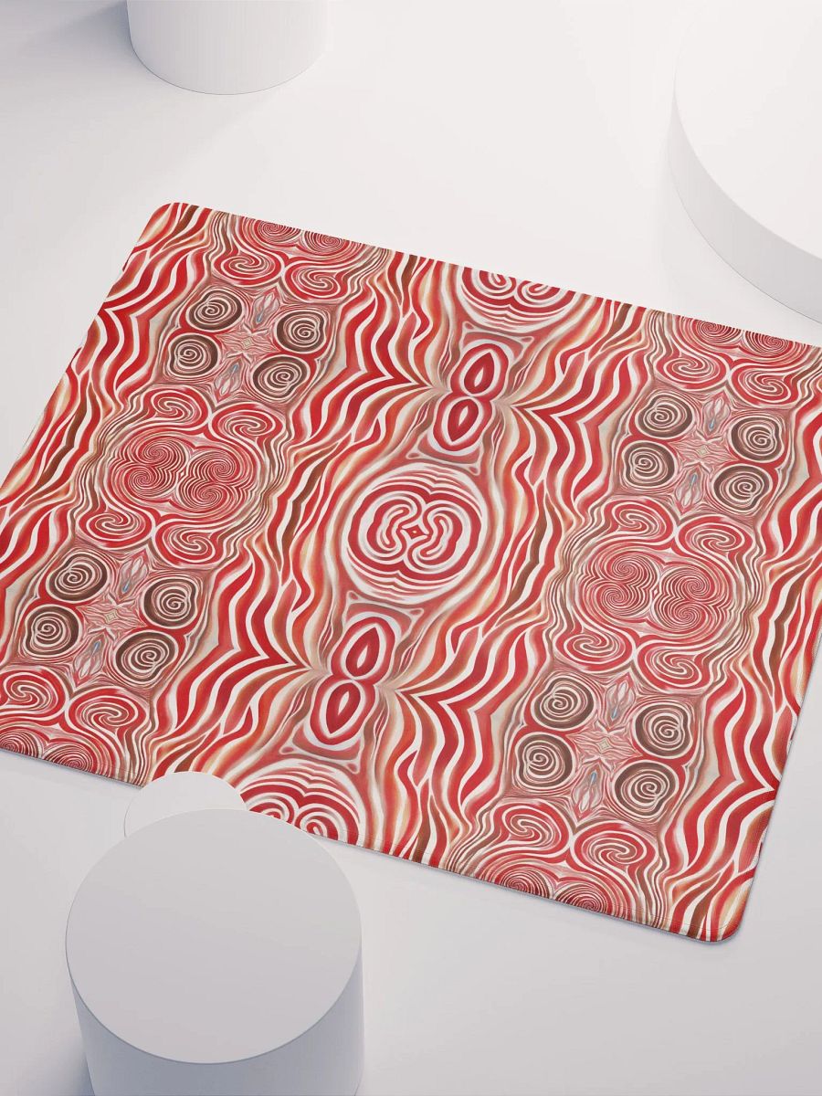 Funky Red Liquid Explosion Tie-Dye Gaming Mouse Pad product image (4)