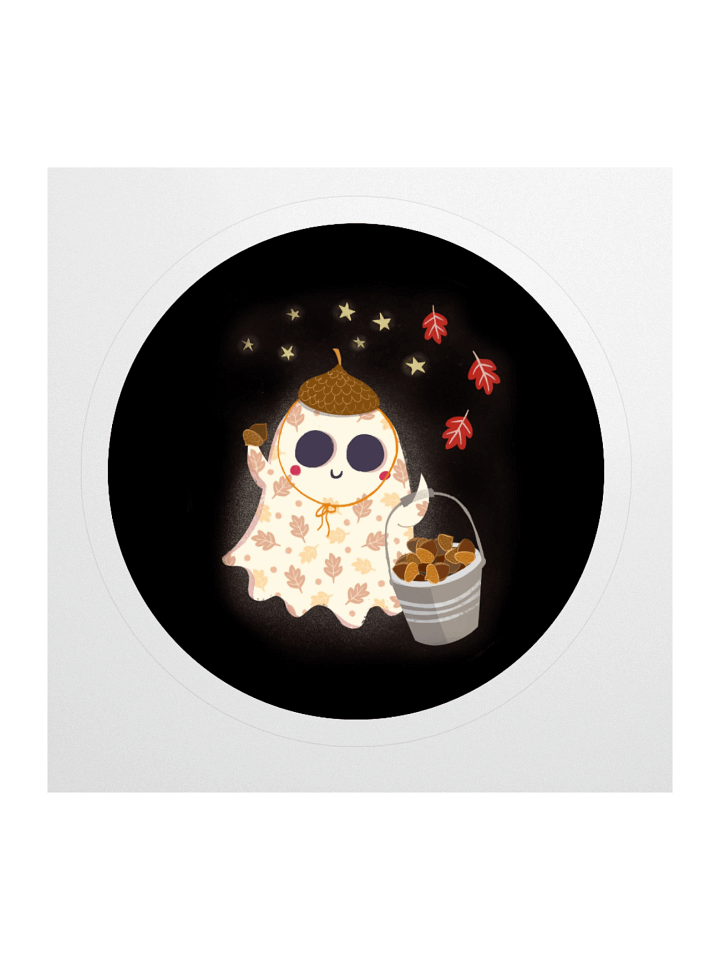 Little Ghost Acorn Collector - Vinyl Sticker product image (2)