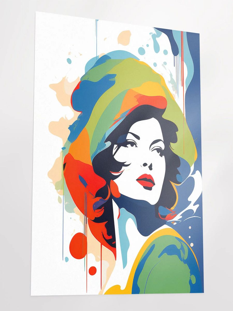 Abstract Woman v3 - Girly - Vintage Style Poster - Large 24x36 Inches product image (3)