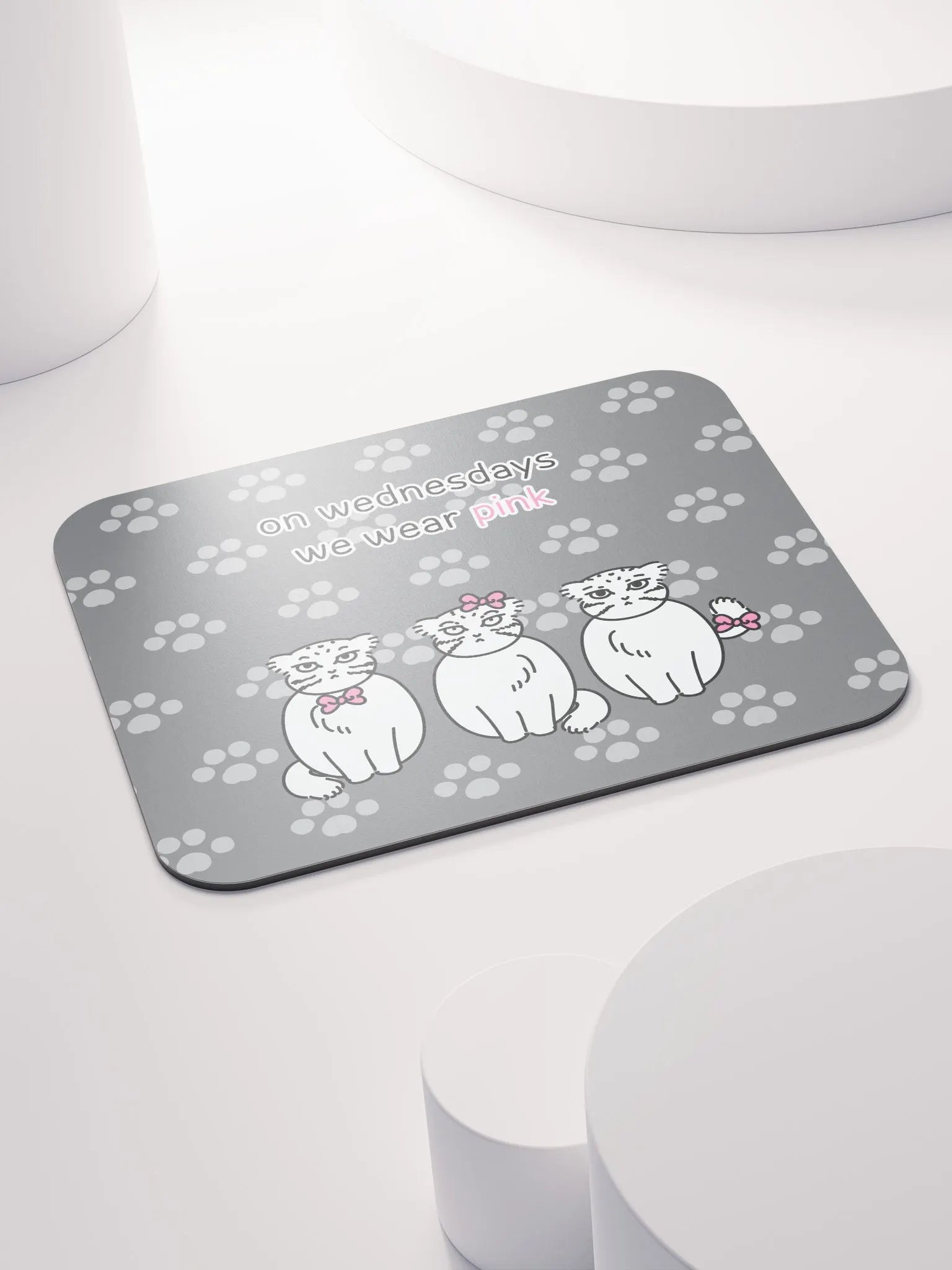 Pink Wednesdays Manul - Mousepad product image (4)