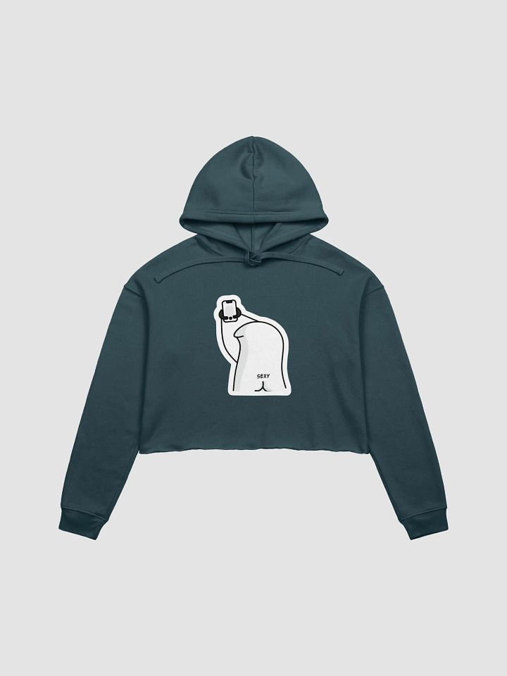 Meme Minimalist Sassy Selfie Cartoon Crop Hoodie product image (5)
