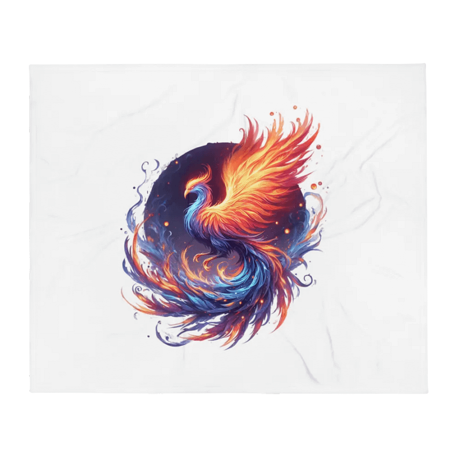Mythical Phoenix Fire Throw Blanket product image (1)