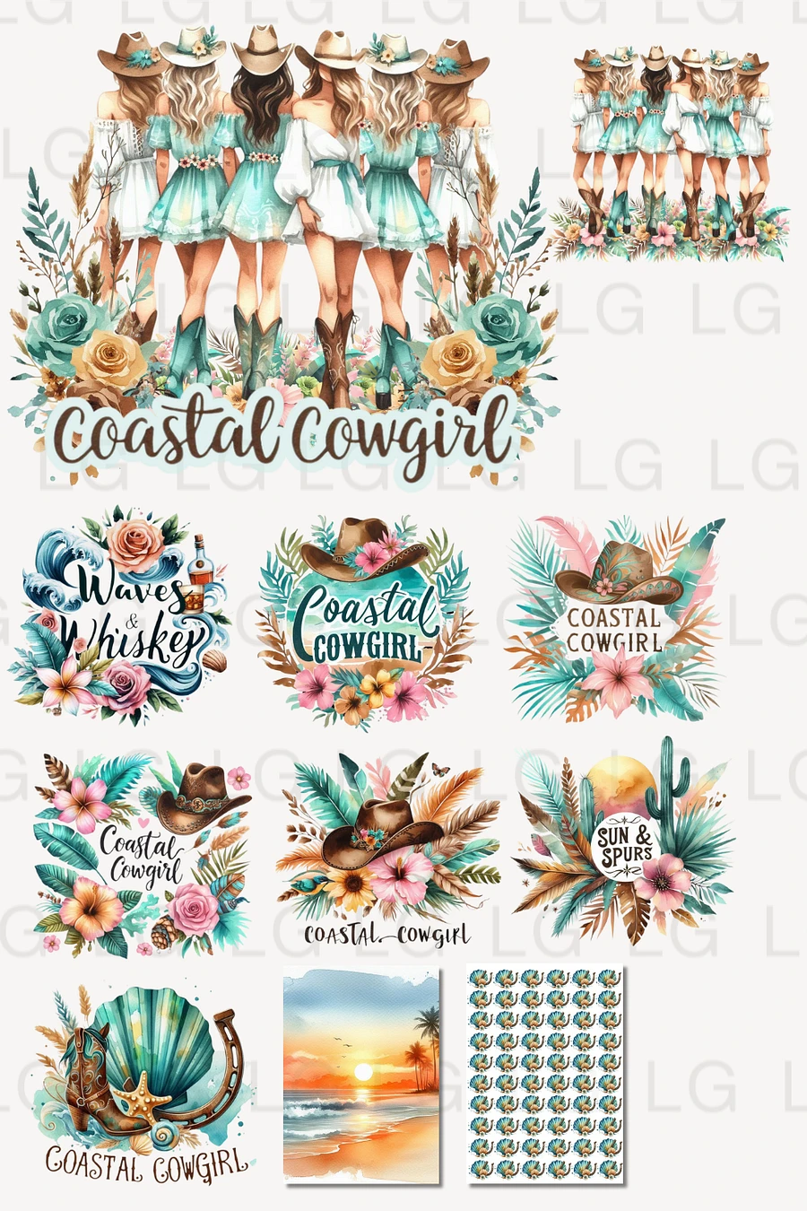 Coastal Cowgirl Graphics and Design Guide for Zazzle Print on Demand Creators product image (3)