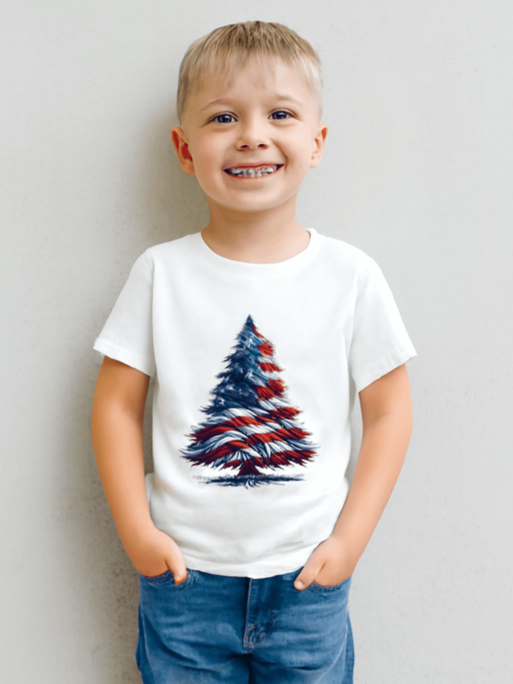 Patriotic Christmas Tree Youth T-Shirt product image (1)