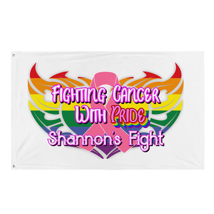 Fighting Cancer w/ Pride - Flag product image (1)