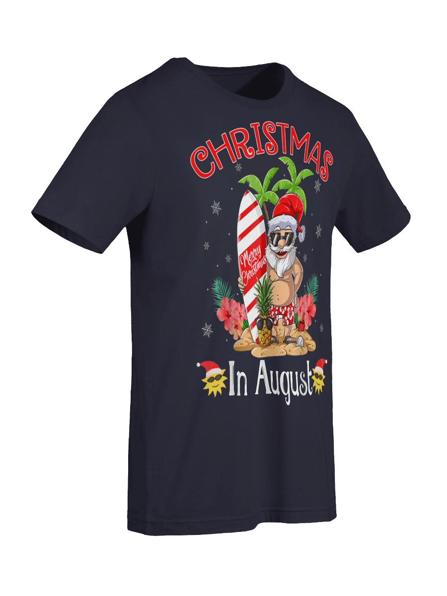 Christmas In August Shirt Funny Summer Santa Beach Vacation T-Shirt product image (9)