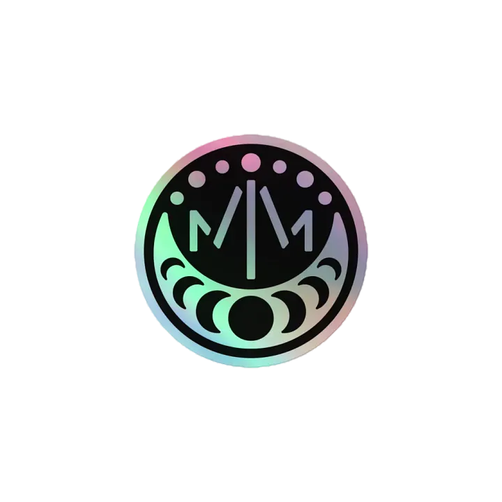 MM 𝖑𝖔𝖌𝖔 holographic sticker product image (1)