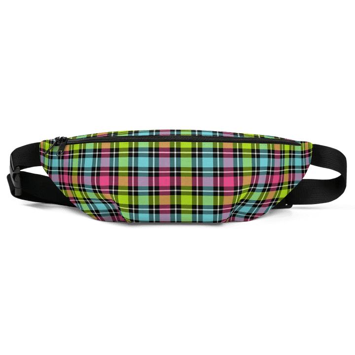 Neon Checkered Plaid Fanny Pack product image (2)
