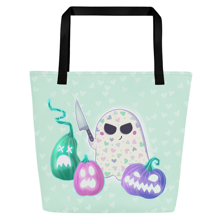Pastel Little Ghost Pumpkin Carver - Tote Bag product image (2)