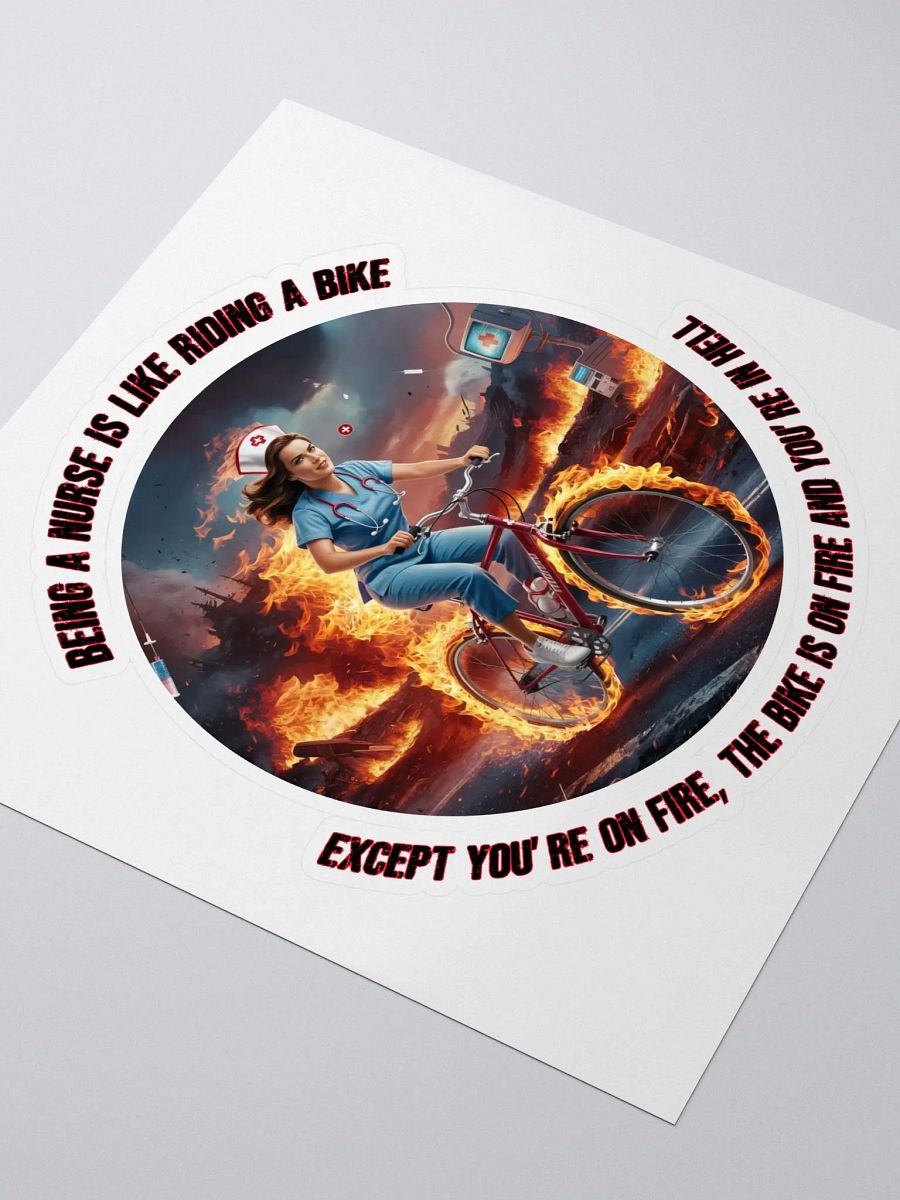 Being A Nurse Is Like Riding A Bike - Kiss Cut Stickers product image (3)