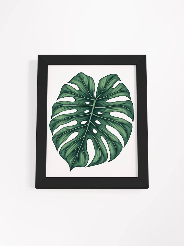 Lush Green Monstera Leaf Framed Poster: A Touch of Nature for Your Home Decor product image (7)