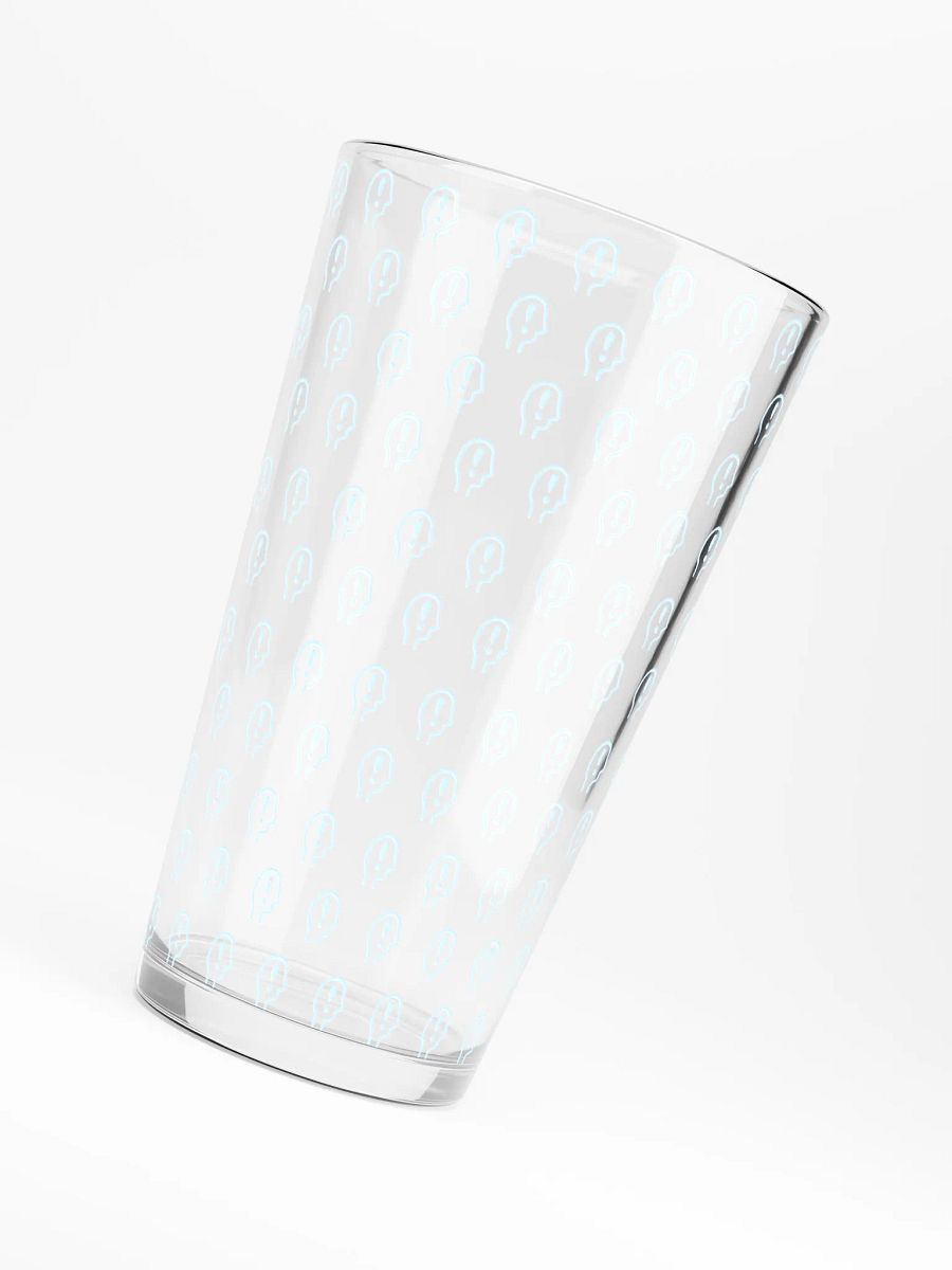 exclaiming mentally (repeating powder blue design) pint glass product image (6)