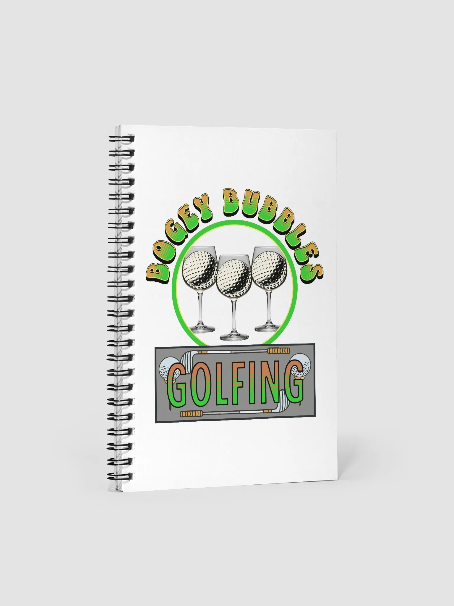 Bogey Bubbles Golfing Spiral Notebook product image (2)