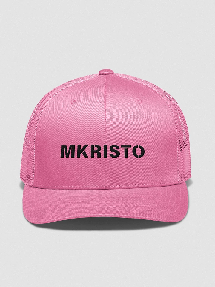 Mkristo retro trucker hat pink & white product image (2)