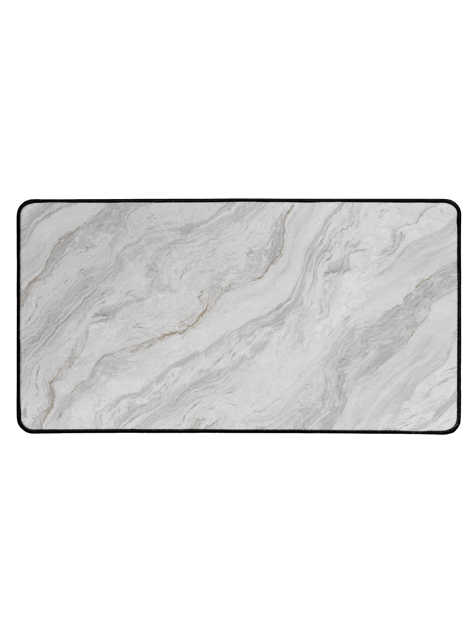 Elegant White Marble Neoprene Desk Mat with Natural Patterns product image (1)