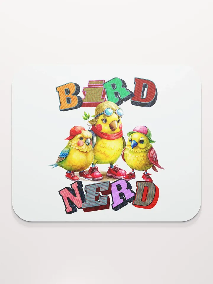 Bird Nerd Yellow Budgie Whimsical Mouse Pad product image (2)