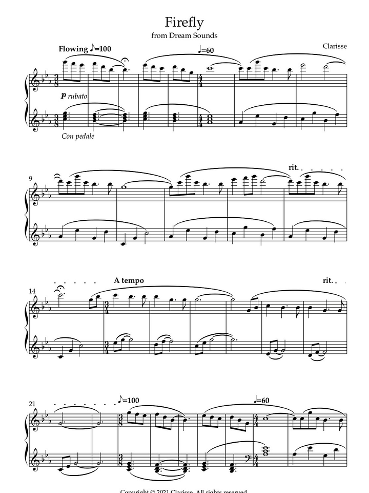 Firefly - Sheet Music product image (1)