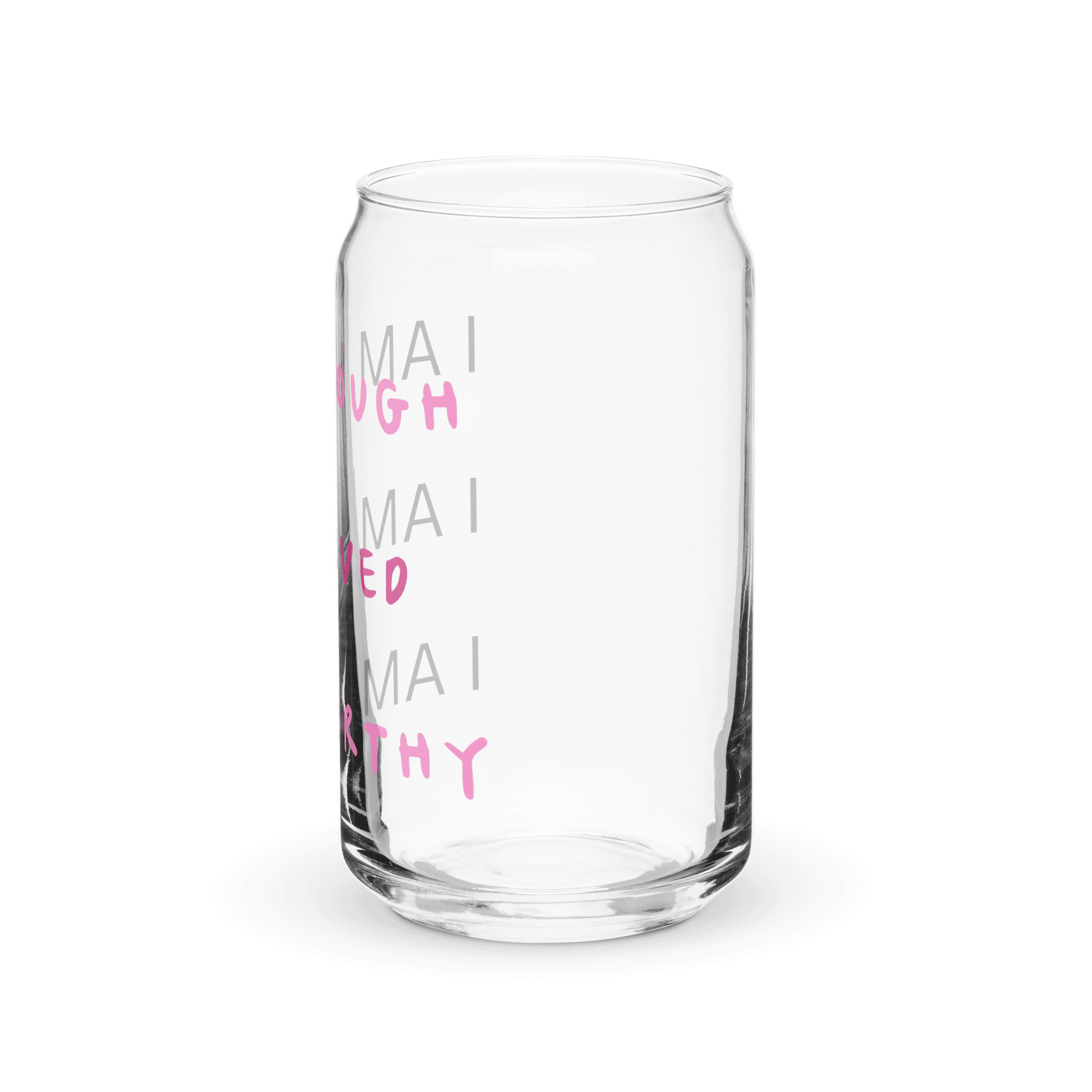 I am loved glass with/without lid & straw product image (4)