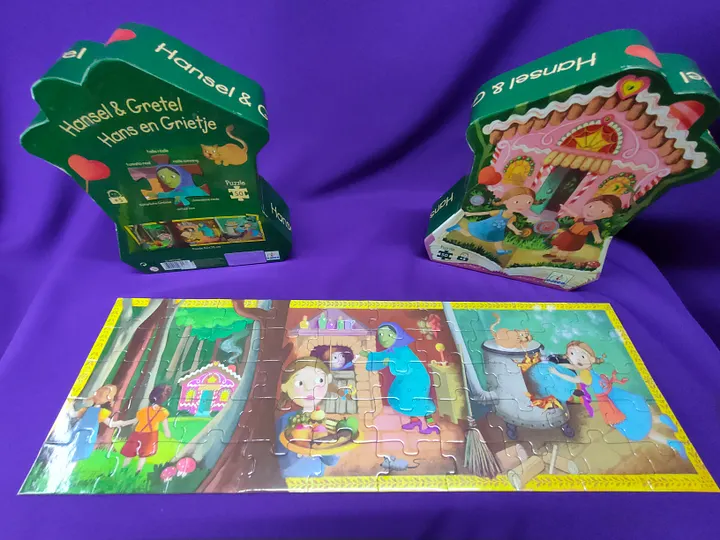 Puzzle Hansel & Gretel, jogo para criança, estória clássica, divertido, competências de observação product image (2)