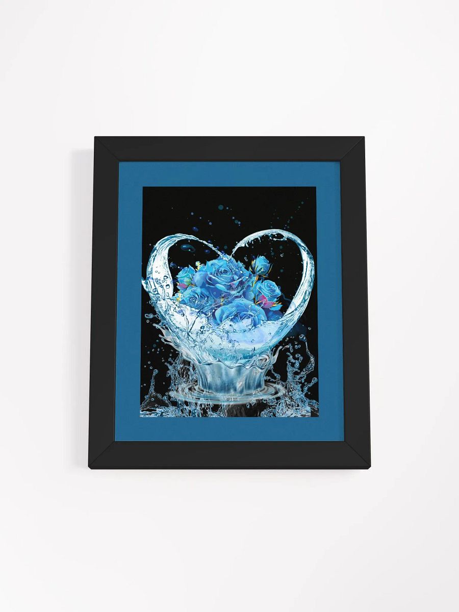 Ethereal Blue Rose Water Splash Framed Poster product image (1)