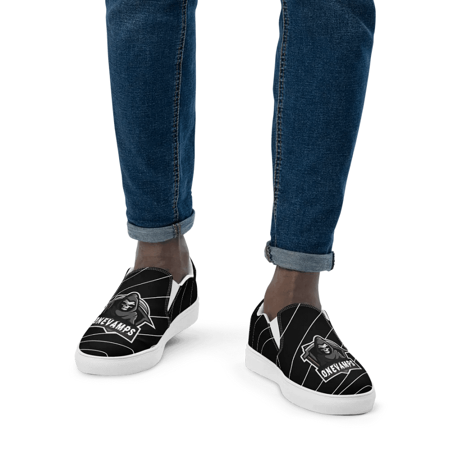 Men's Slip-On Canvas Shoes OneVamps black color product image (8)