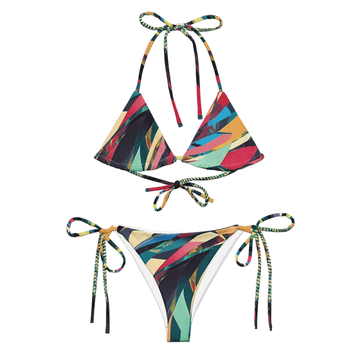 Abstract Lithographic Pattern Design String Bikini - V11 product image (1)