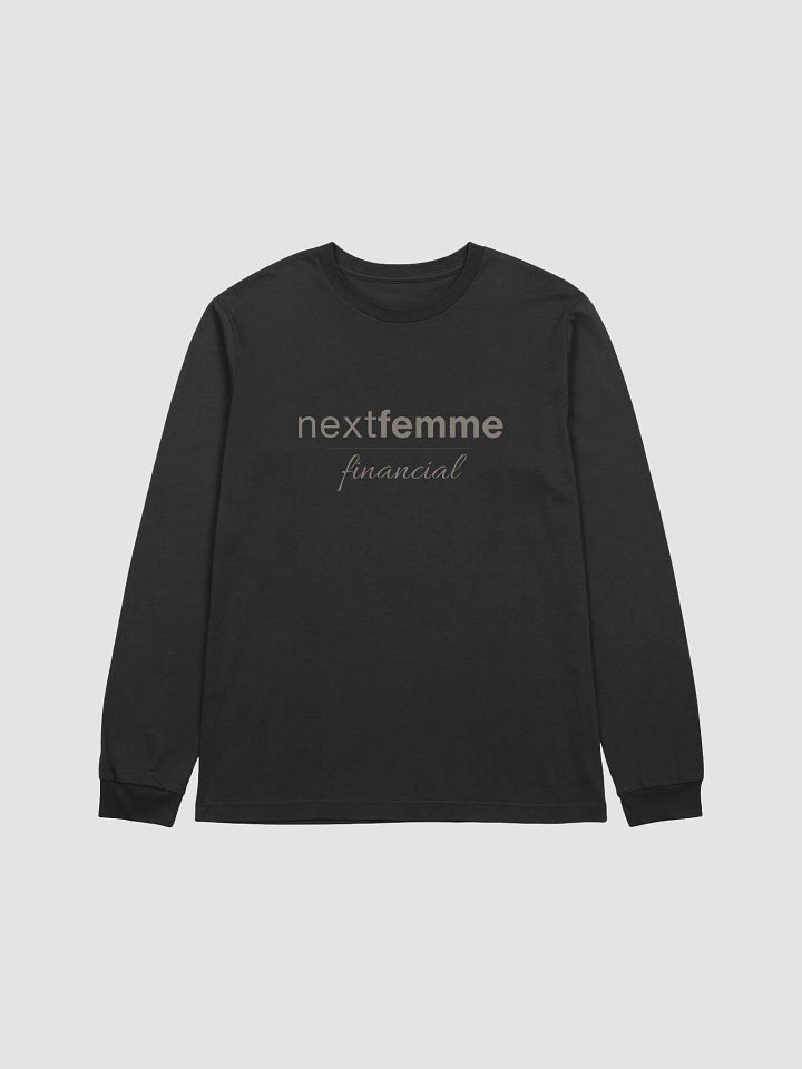 Whispering Threads Long Sleeve Unisex Tee with Taupe Logotype product image (1)