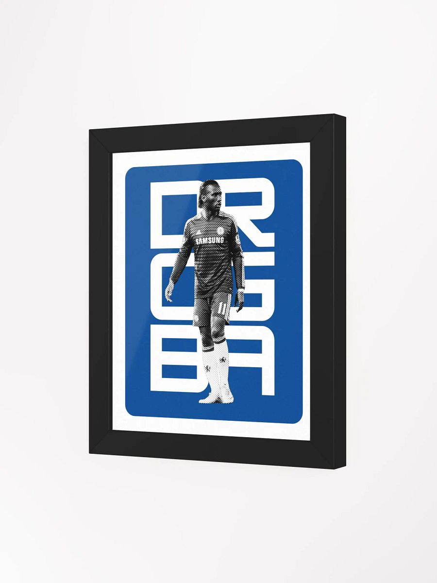 Didier Drogba BW Chelsea Name Art Framed Print product image (4)