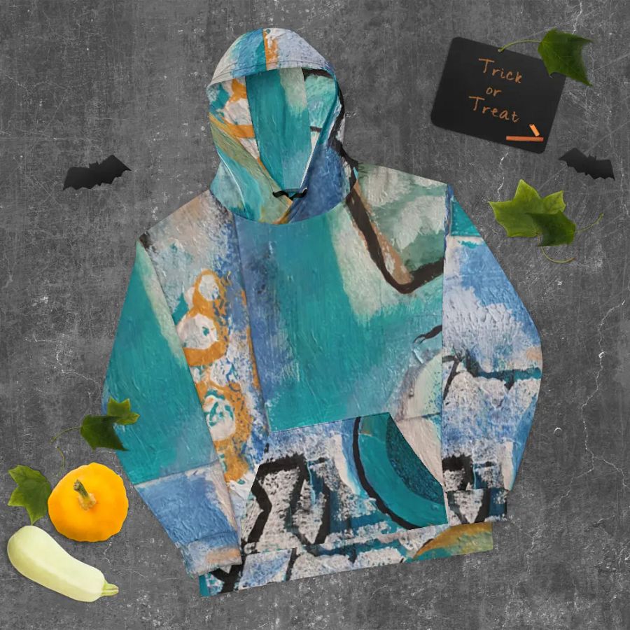 abstract painting on all over print unisex hoodie product image (9)
