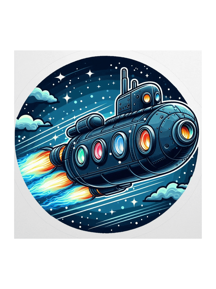 RamJet's Submarine Rocket Logo #2 Sticker product image (2)