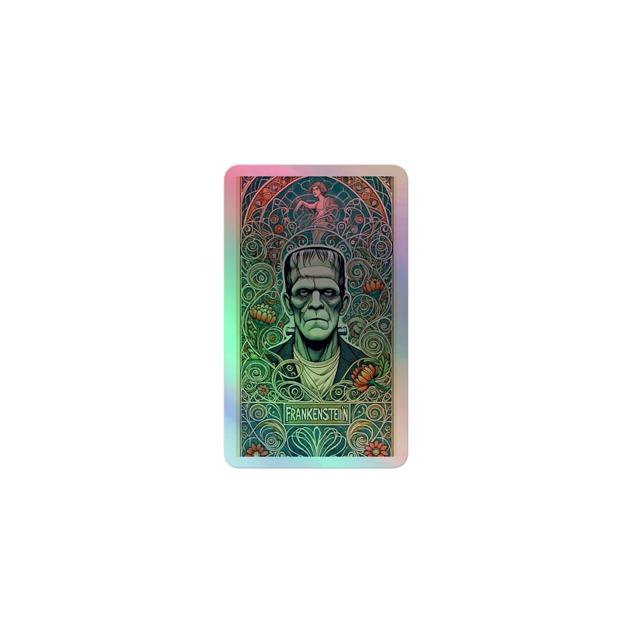 Art Nouveau Frankenstein's Monster Vinyl Sticker – Gothic Horror Art product image (1)