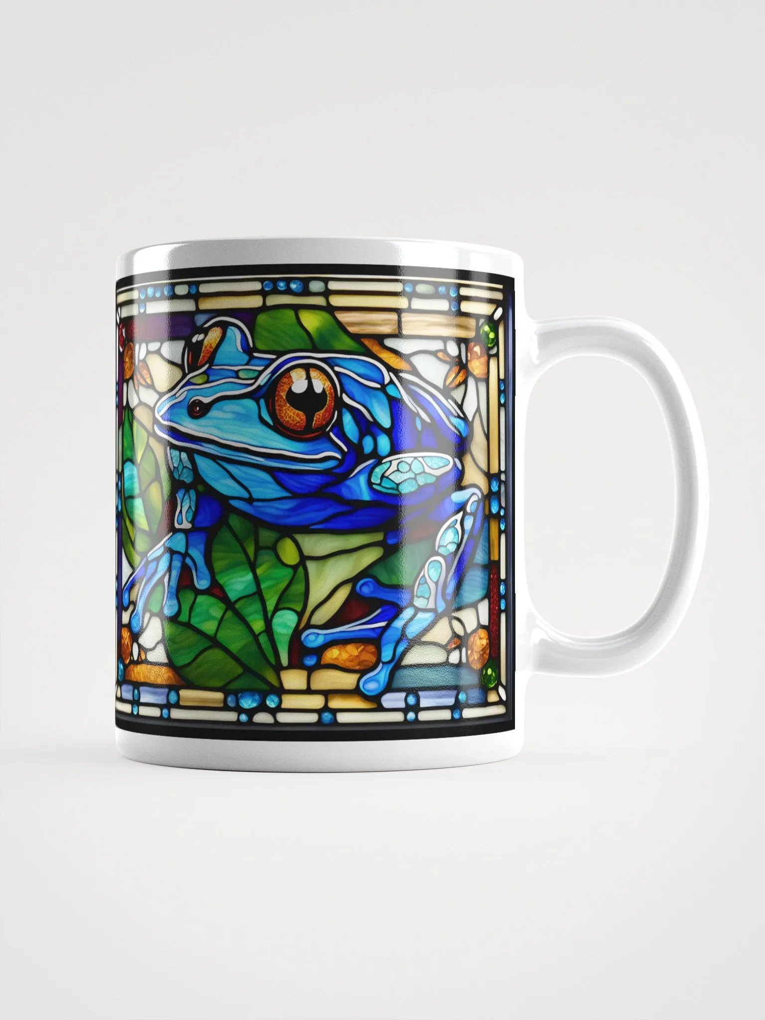 #001 Mr. Blues Frog Stained Glass Mug product image (1)