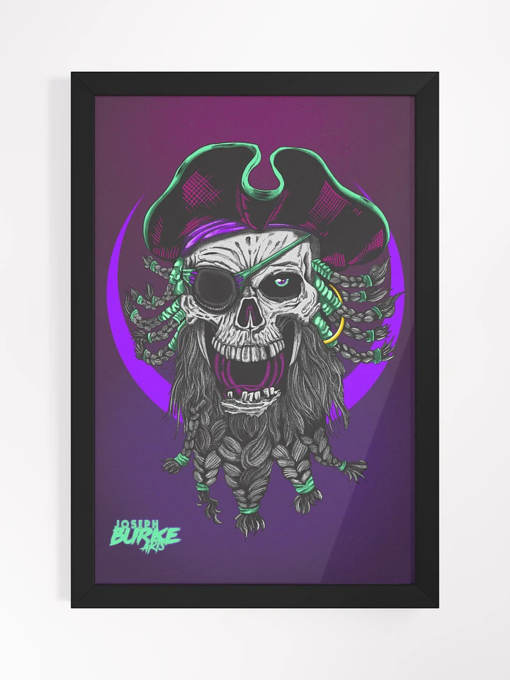 Synth-Pirate Hand Drawn Print Framed Art product image (2)