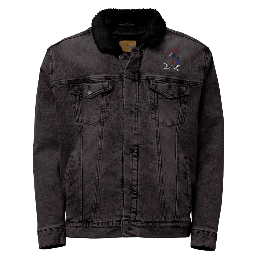 Unisex Sherpa Denim Jacket - Embroidered - Property Of HApex Gear 2024 product image (1)