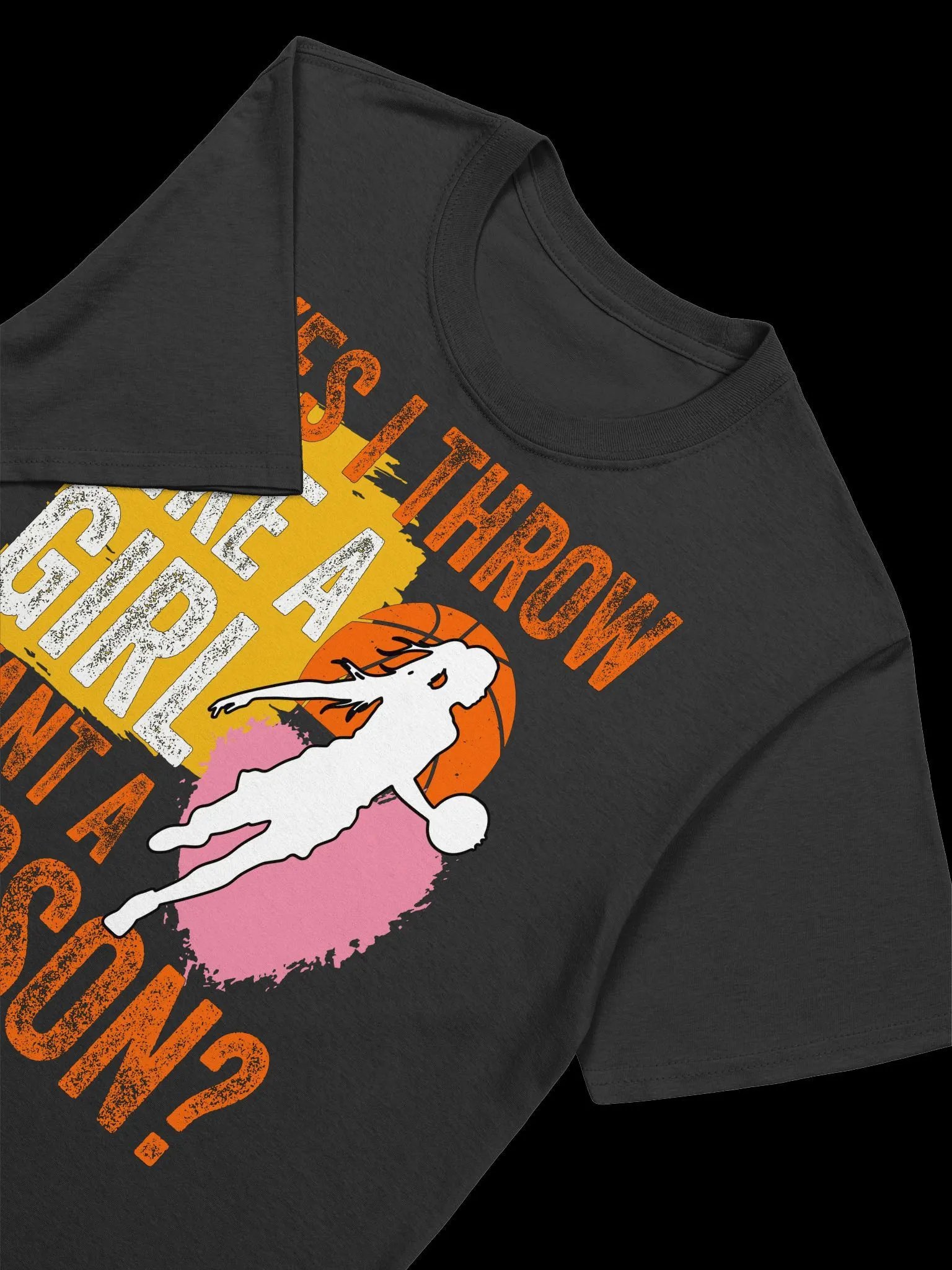 Yes, I Throw Like a Girl-Empowering Basketball Design T-Shirt product image (20)