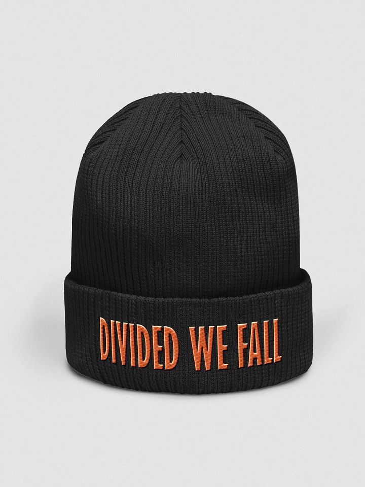 Divided We Fall - Orange - Beechfield Organic Ribbed Beanie product image (1)