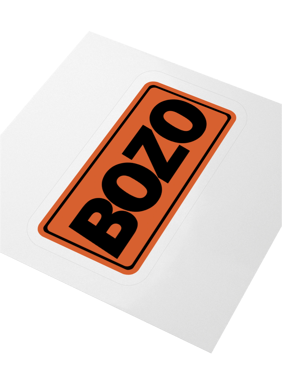 Bozo Sticker (Orange) product image (9)