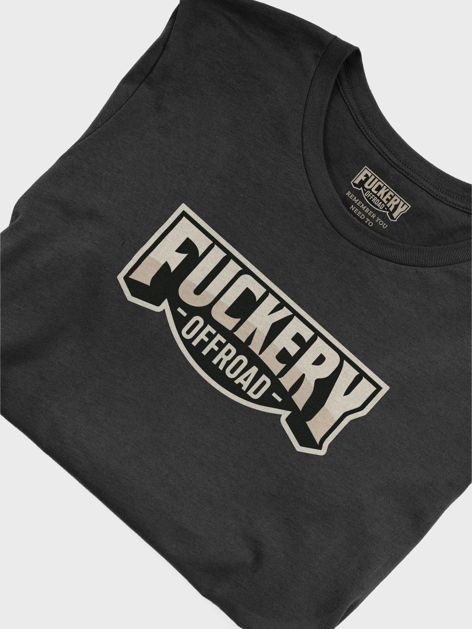 Unisex t-shirt with Fuckery Text Logo and unauthorized definition (Dark colours) product image (5)
