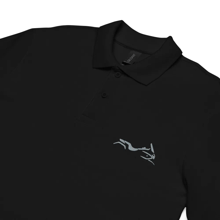 Shadow Bagger Embroidered Polo Shirt in Black product image (2)
