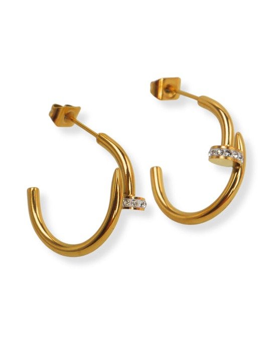 Aidaris Earrings - Nail - Gold product image (1)