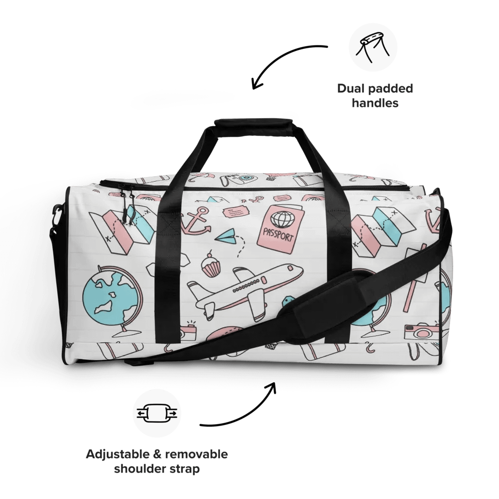 Travel Icons Canvas Duffle Bag product image (6)