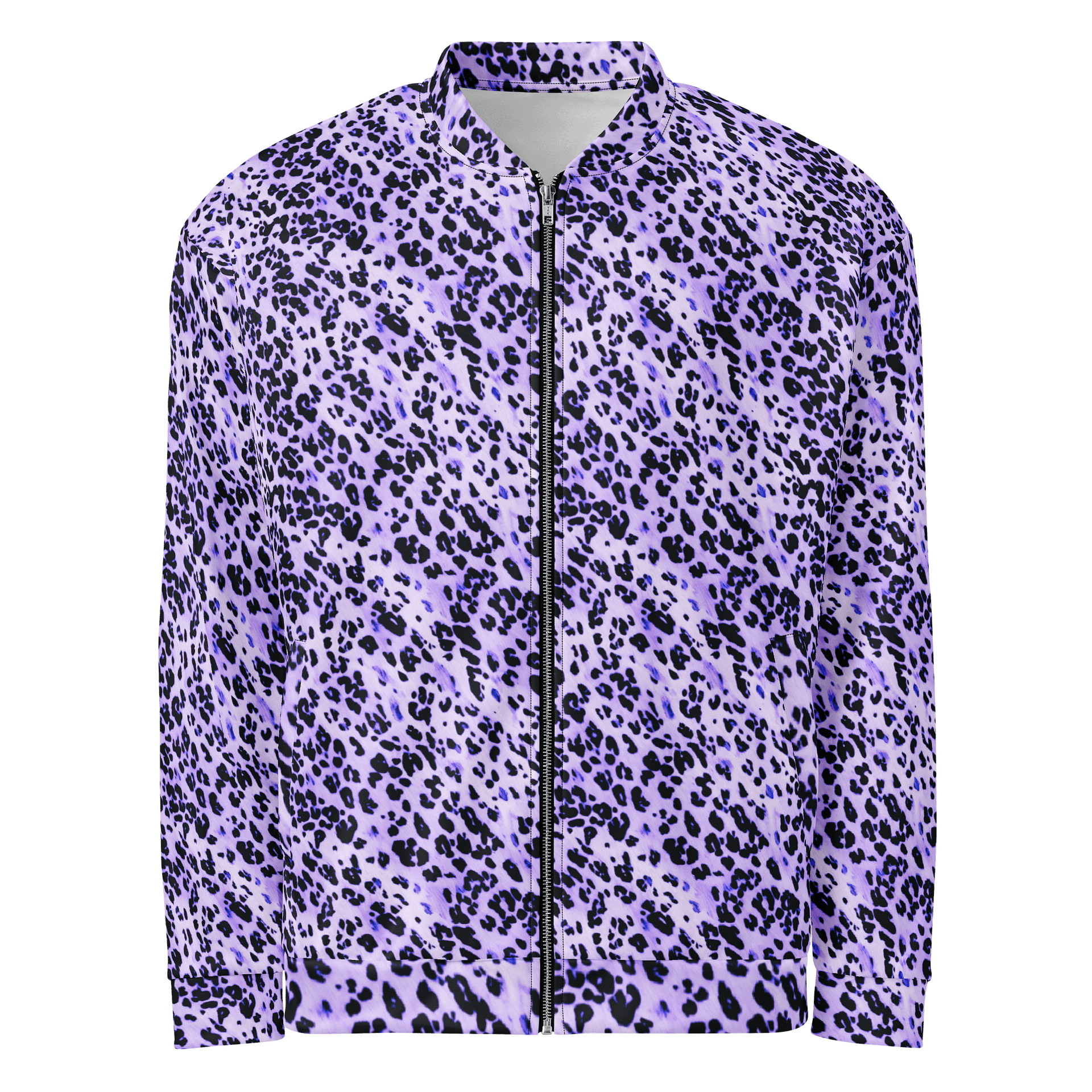 Purple Leopard Skin Bomber Jacket product image (1)