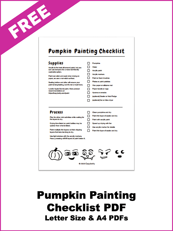 Pumpkin Painting Checklist product image (1)