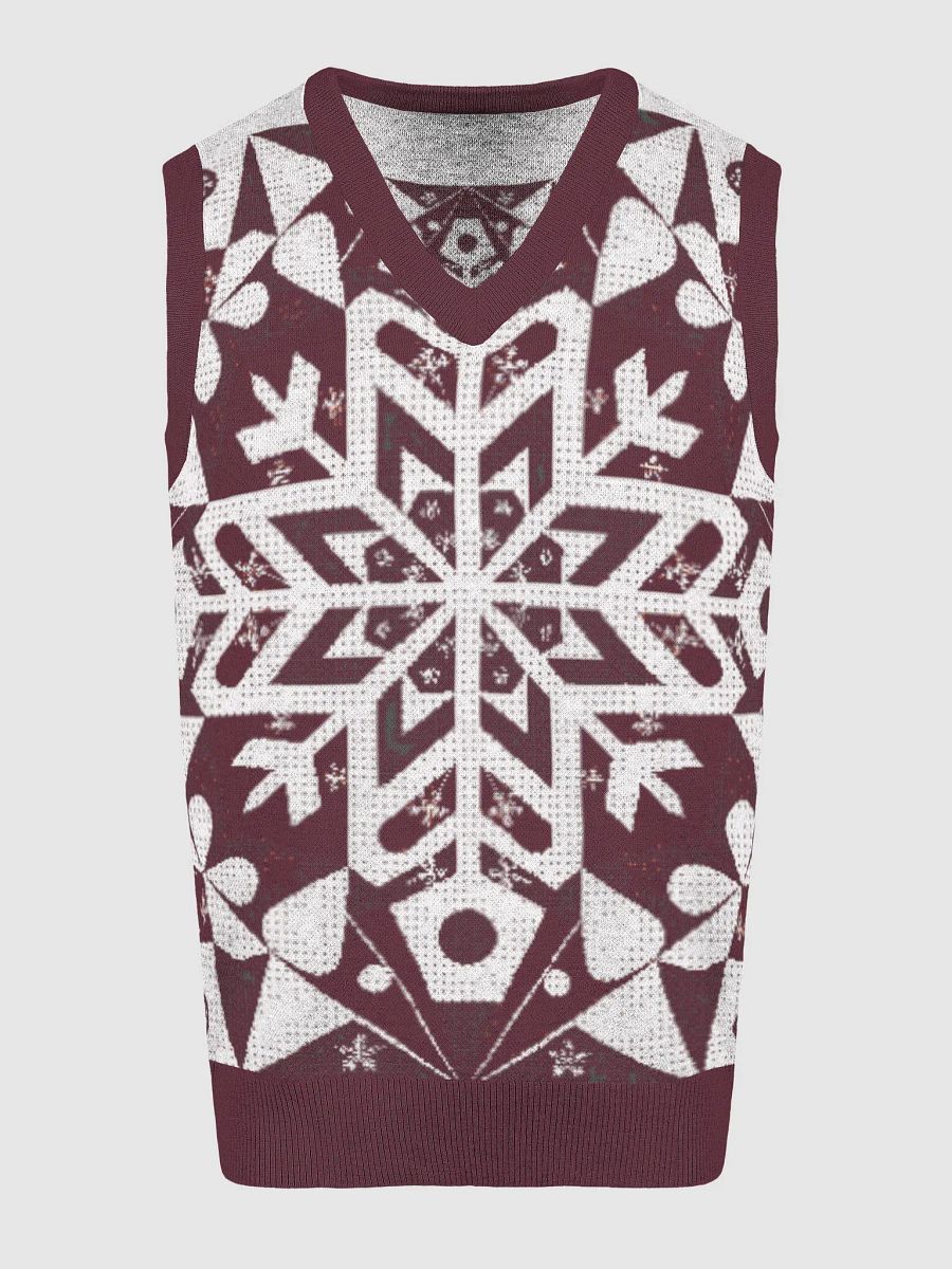 Snowflake Chic Knitted V-Neck Vest product image (3)